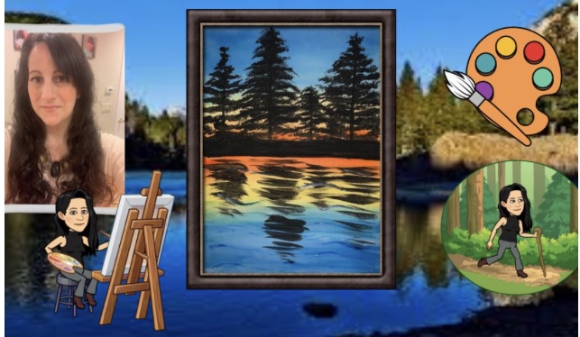 Forest Pine Trees Painting