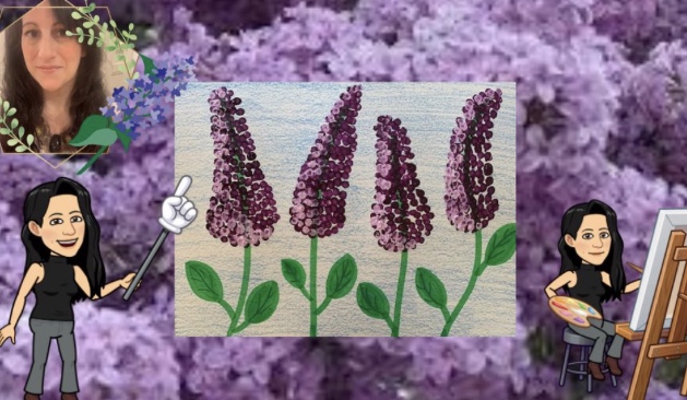 Q-tip Lilac Painting