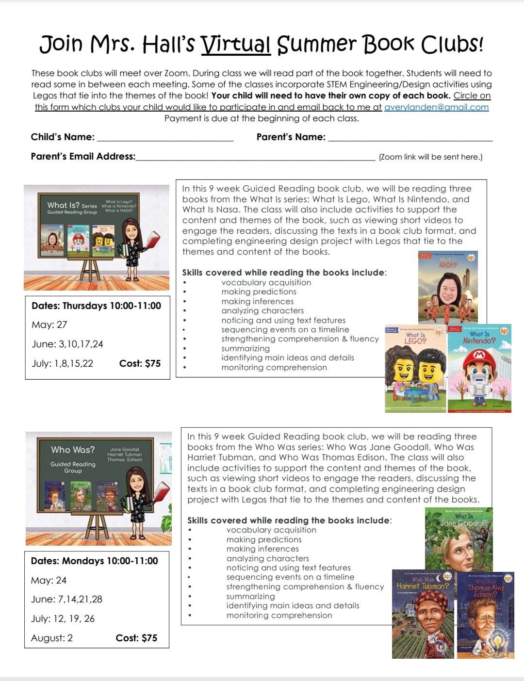 Virtual Summer Book Clubs and Reading Groups for 3rd, 4th and 5th Graders With a Licensed Teacher
