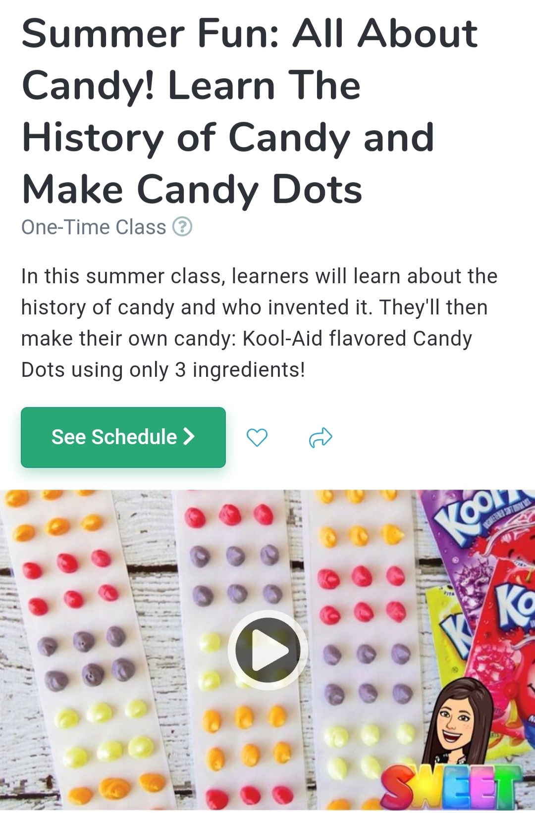 Summer Fun Camp: Make Your Own Candy Dots!