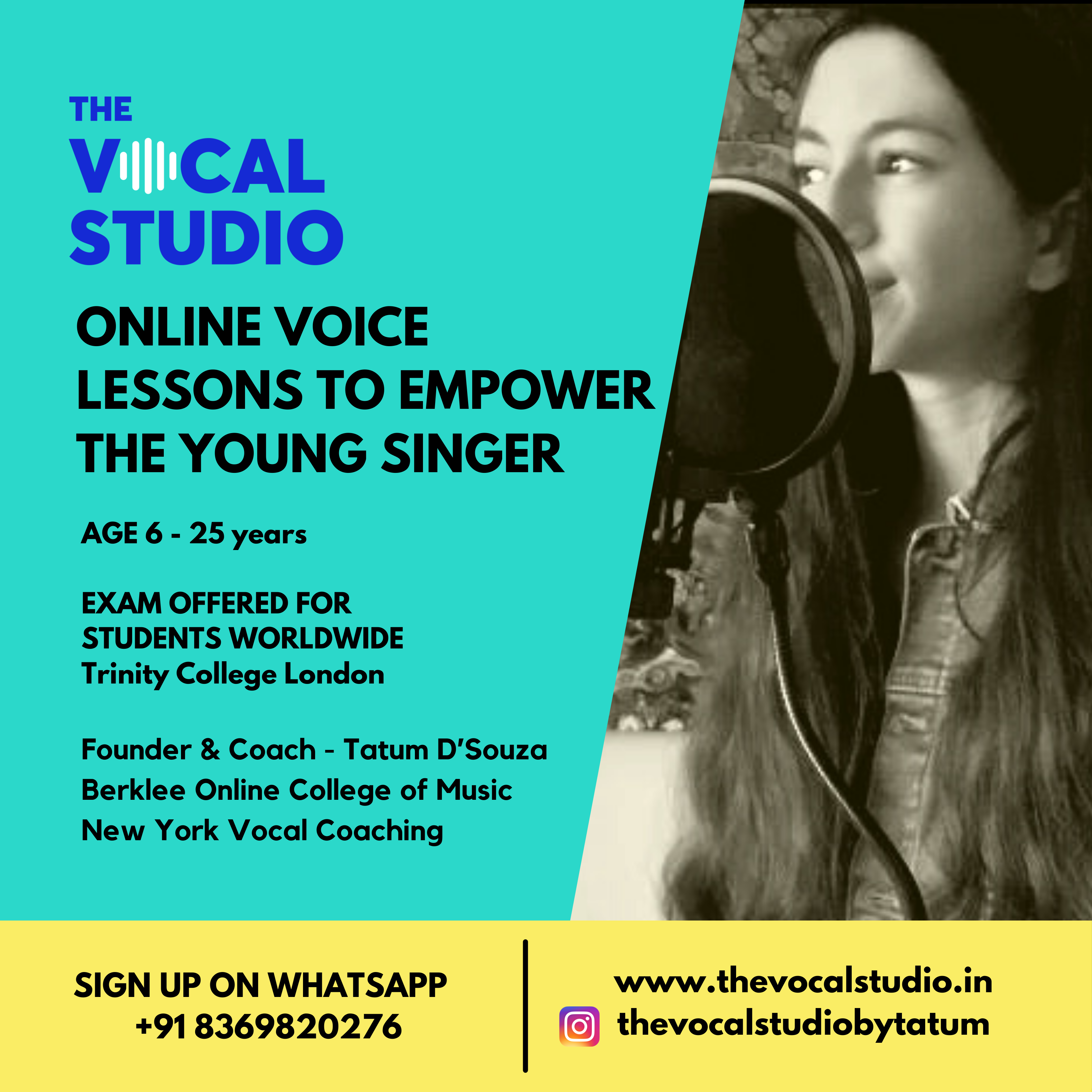 Voice Teacher, Vocal Coach, Music Singing Teacher