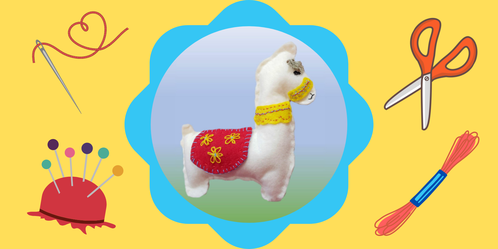 Let's Make Stuffies, Expert Level + Embroidery! Llarry the Llama Outschool Camp