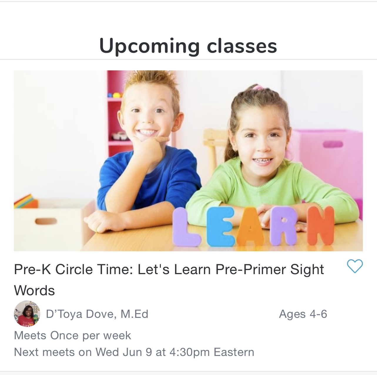 Pre-K Circle Time: Let's Learn Pre-Primer Sight Words